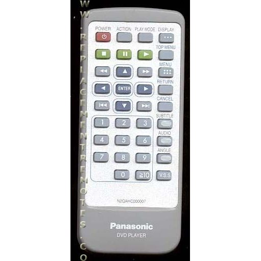 Panasonic N2QAHC000007 TV/DVD Remote Control