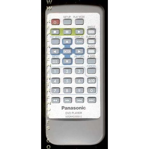 Panasonic N2QAHC000012 TV/DVD Remote Control