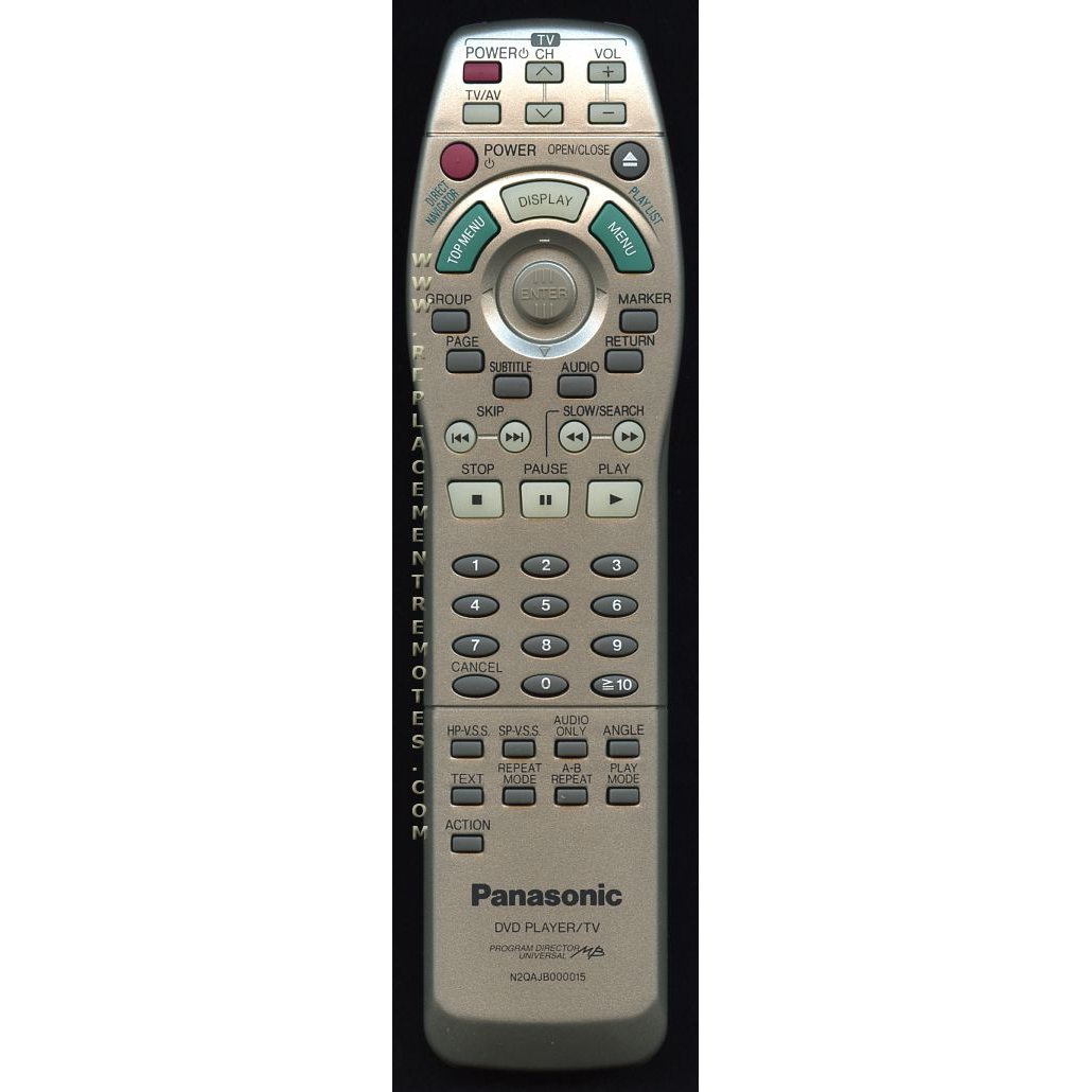 Panasonic N2QAJB000015 DVD Remote Control