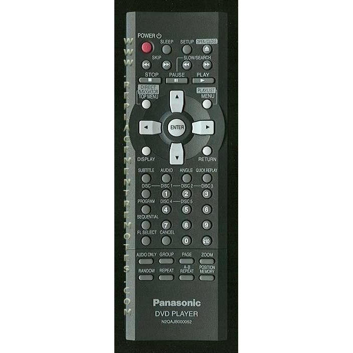 Panasonic N2QAJB000052 DVD Remote Control