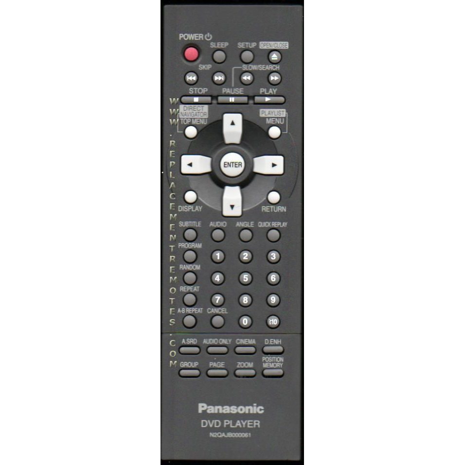 Panasonic N2QAJB000061 DVD Remote Control