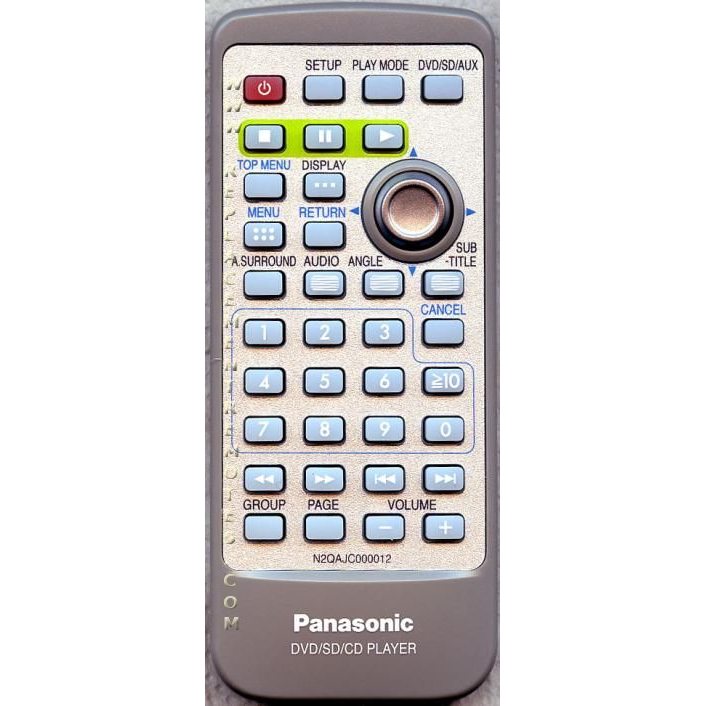 Panasonic N2QAJC000005 TV/DVD Remote Control