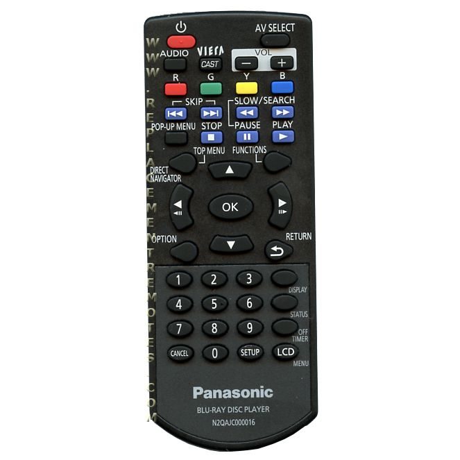 Panasonic N2QAJC000016 Blu-ray Remote Control