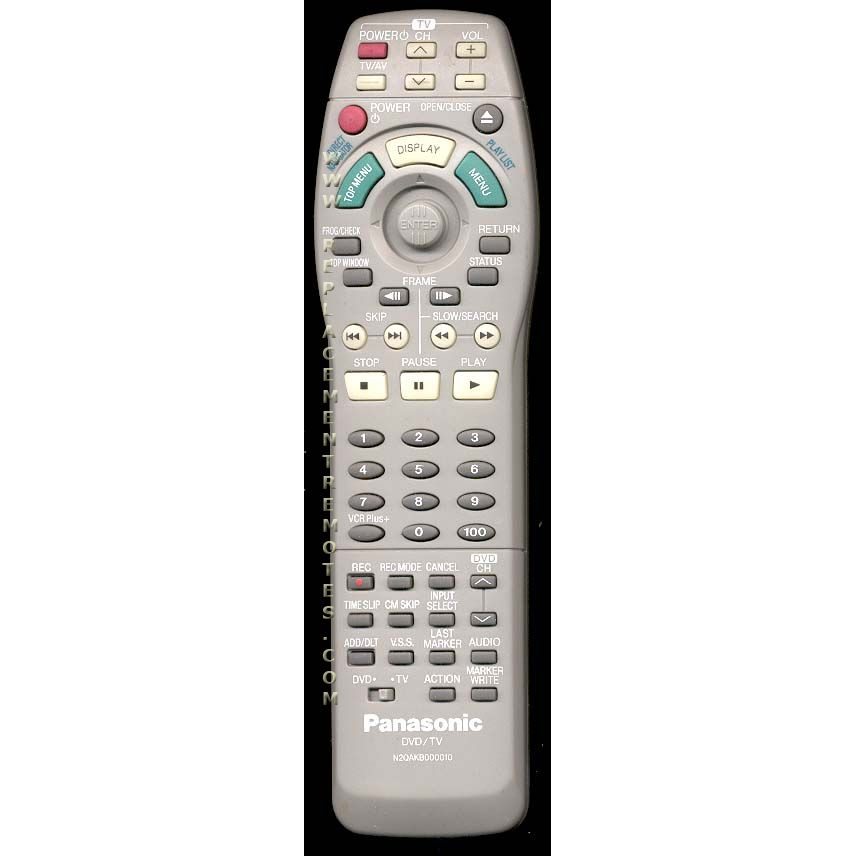 Panasonic N2QAKB000010 DVDR Remote Control