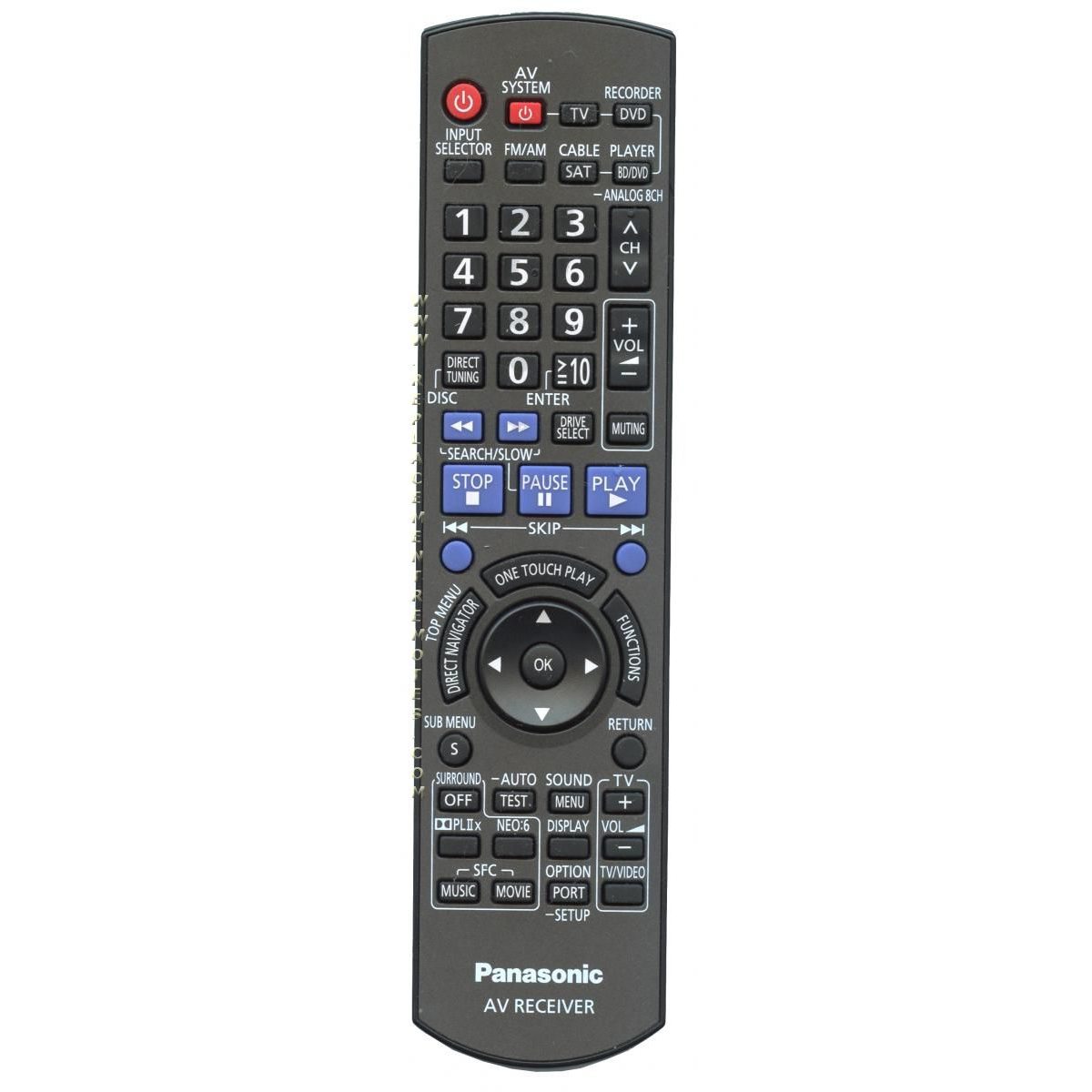 Panasonic N2QAKB000069 Receiver Remote Control