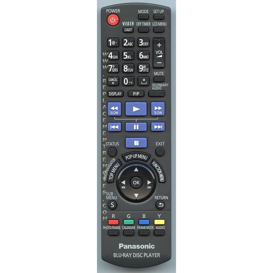 Panasonic N2QAKB000086 TV/DVD Remote Control