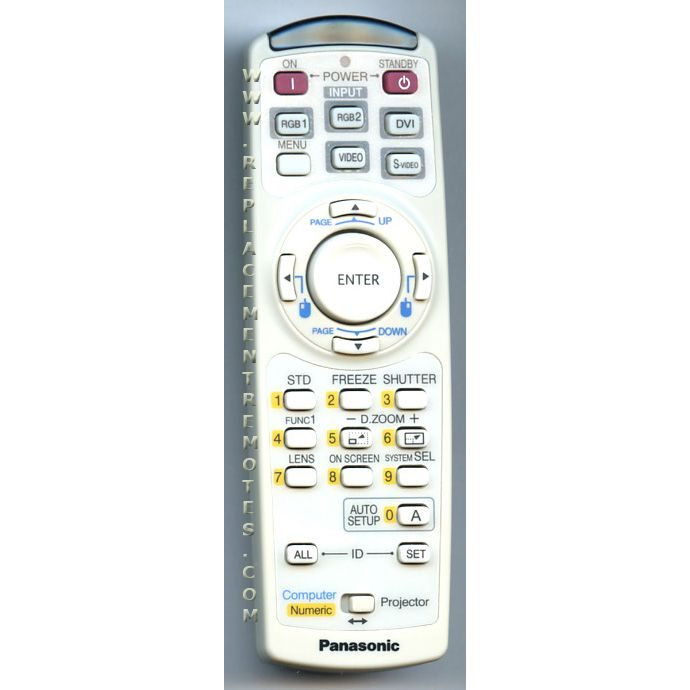 Panasonic N2QAYA000005 Projector Remote Control