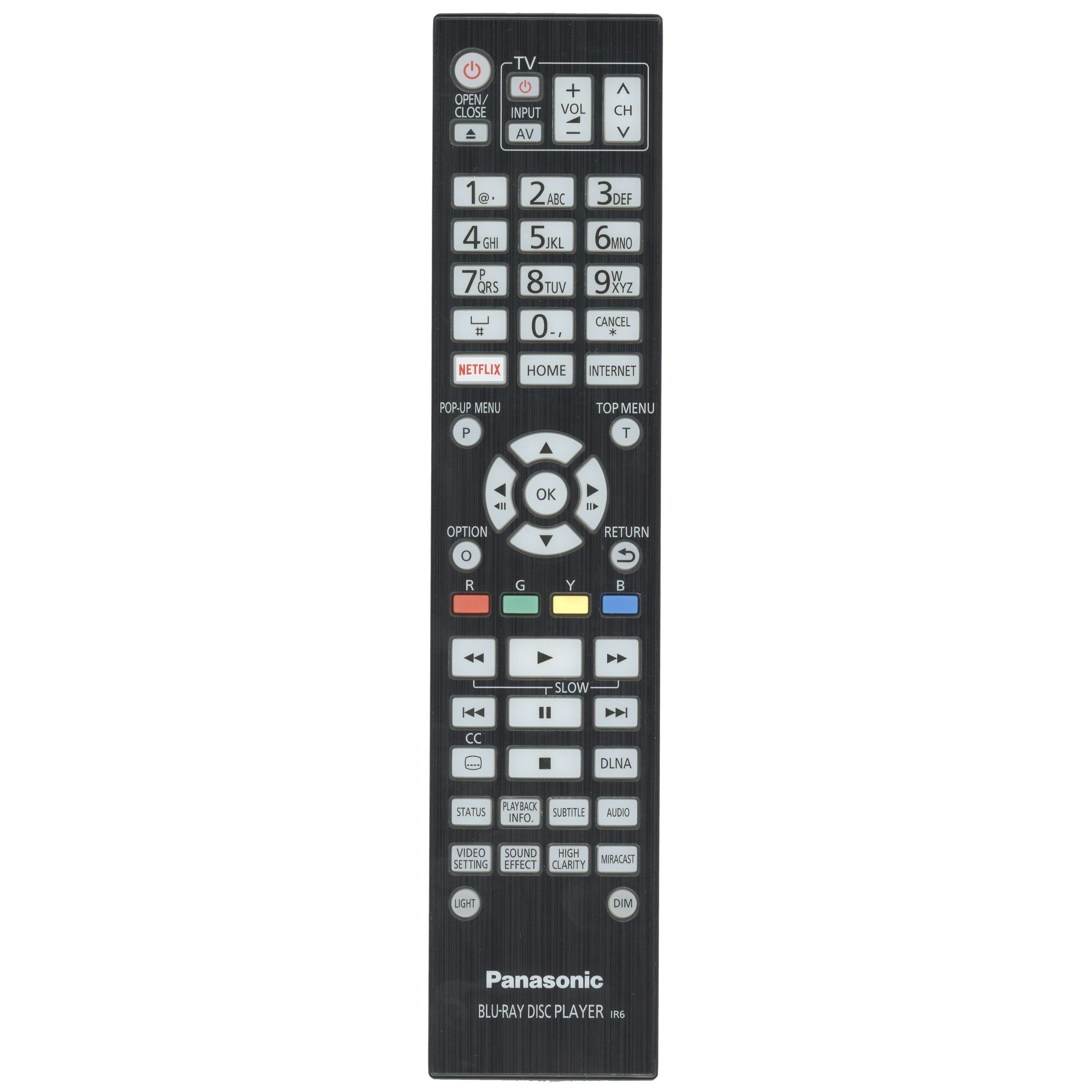 Panasonic N2QAYA000131 Blu-ray Remote Control - N2QAYA000131