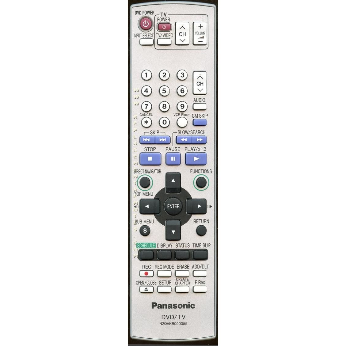 Panasonic N2QAYB000055 TV/DVD Remote Control