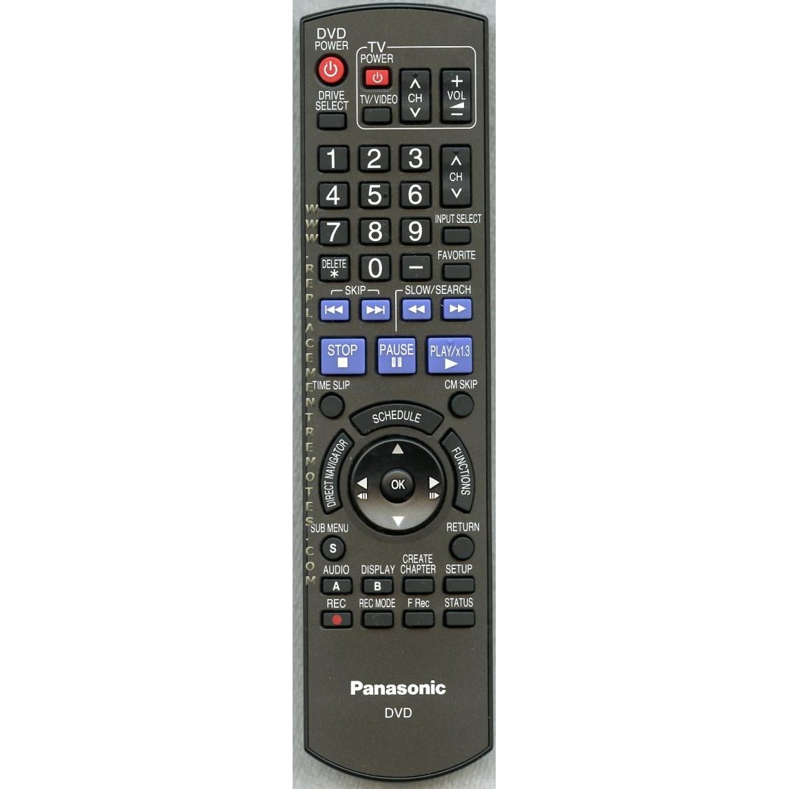 Panasonic N2QAYB000196 DVDR Remote Control