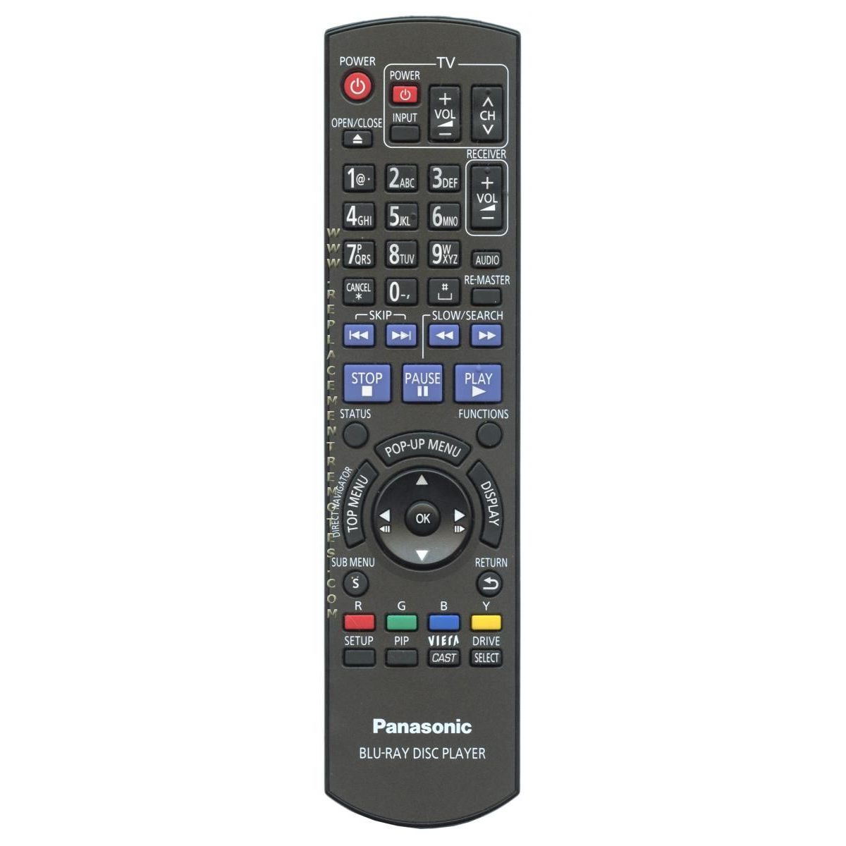 Panasonic N2QAYB000378 Blu-ray Remote Control