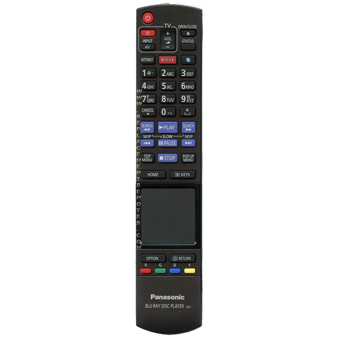 Panasonic N2QAYB000766 Blu-ray Remote Control