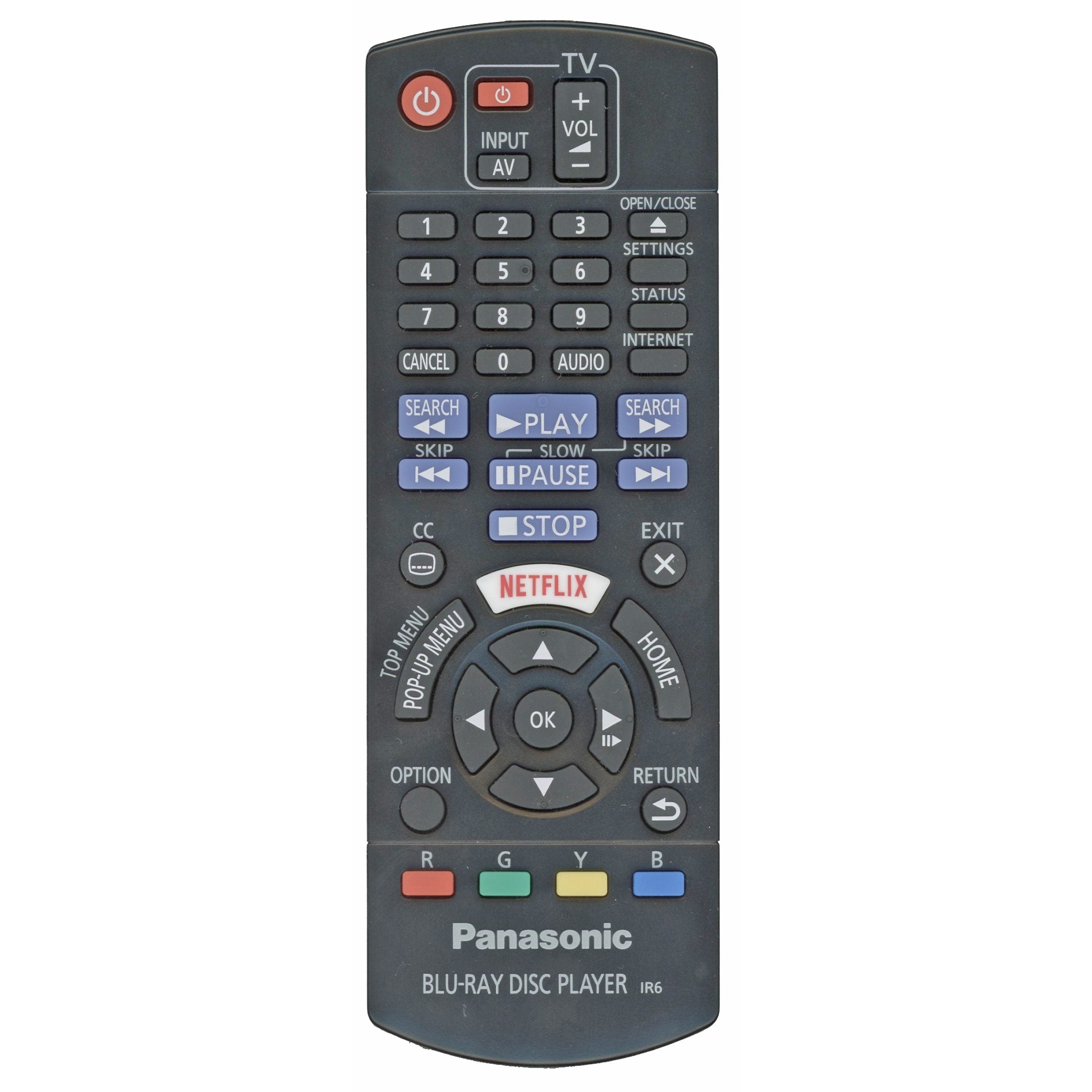 Panasonic N2QAYB001024 Blu-ray Remote Control