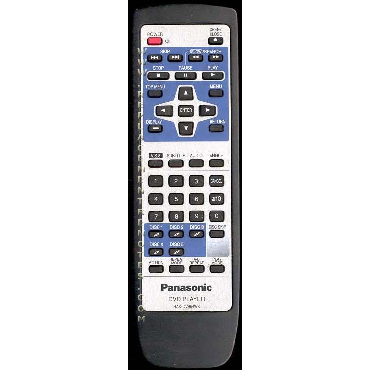 Panasonic RAKDV964WK DVD Remote Control