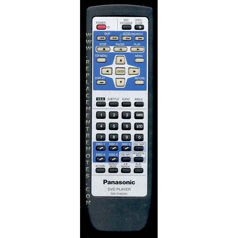 Panasonic RAKDV965WK DVD Remote Control