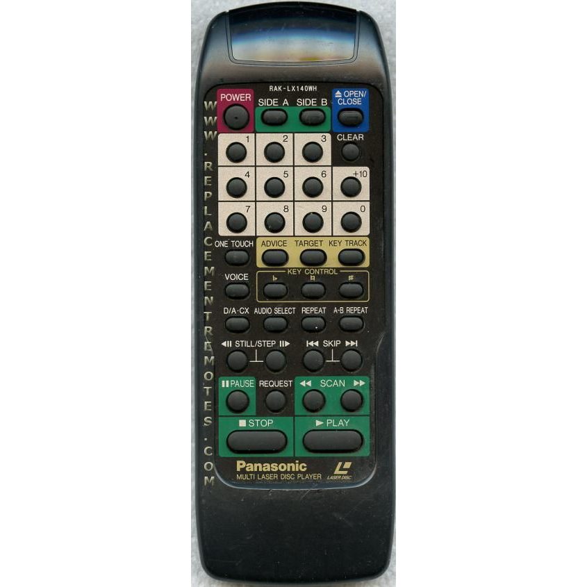 Panasonic RAKLX140WH Laser Disc Remote Control