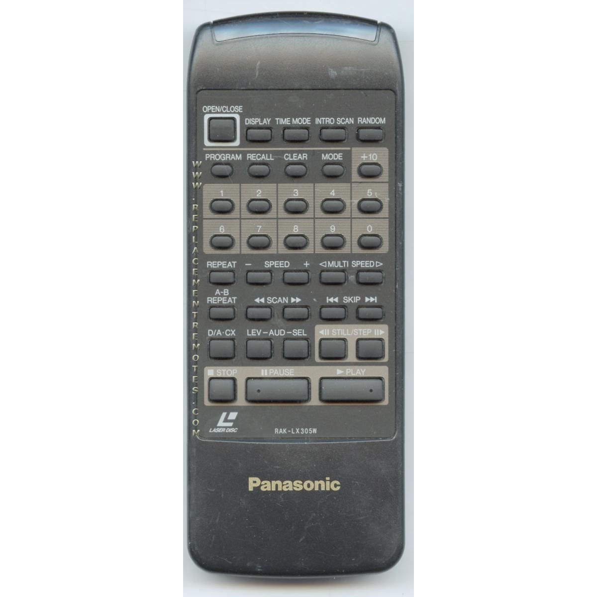 Panasonic RAKLX305W Laser Disc Remote Control