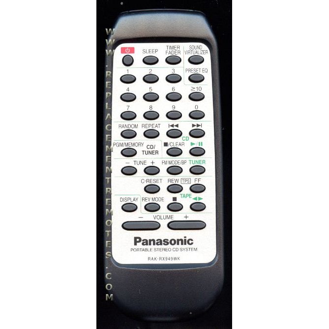 Panasonic RAKRX949WK CD Remote Control