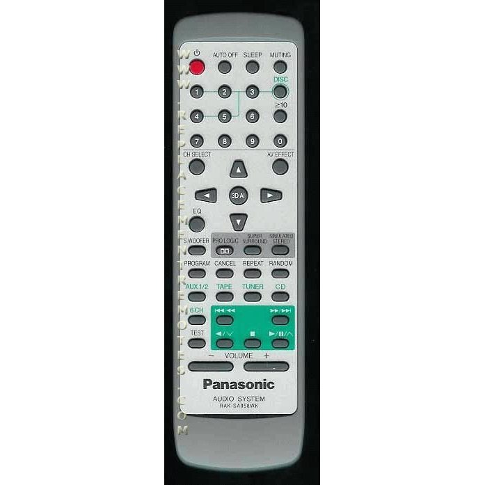 Panasonic RAKSA958WK Audio Remote Control