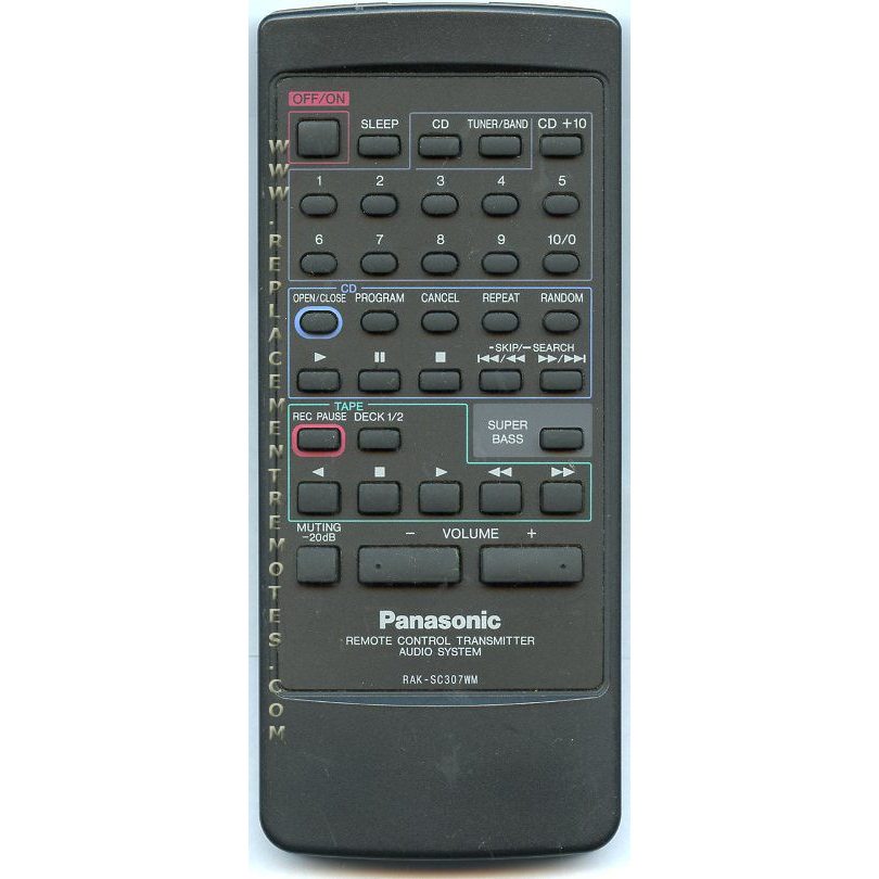 Panasonic RAKSC307WM Audio Remote Control