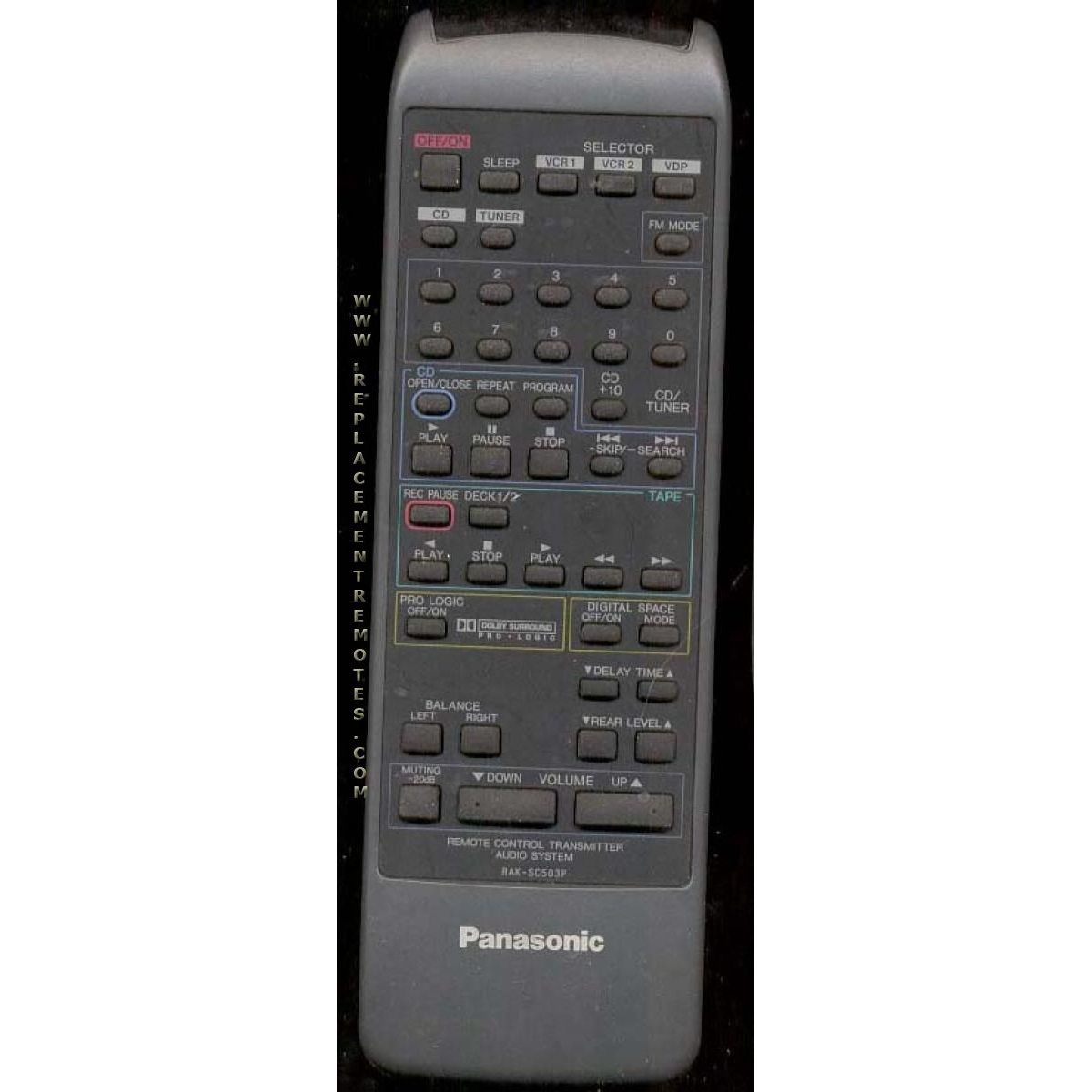 Panasonic RAKSC503P Audio Remote Control