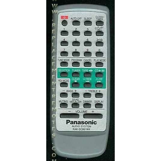 Panasonic RAKSC981WK Audio Remote Control