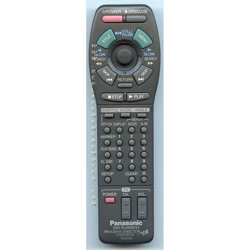 Panasonic VEQ1926 TV/DVD Remote Control