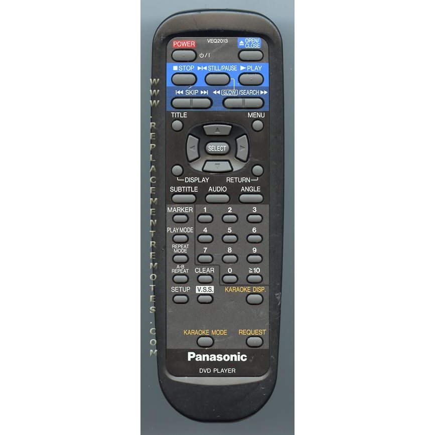 Panasonic VEQ2013 DVD Remote Control