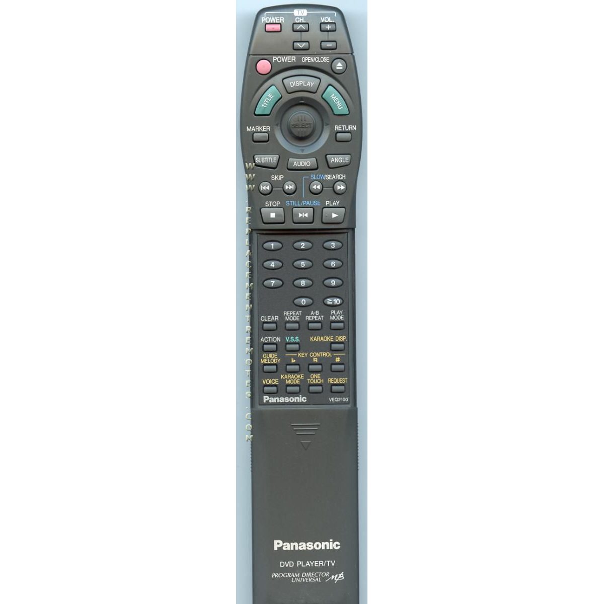 Panasonic VEQ2100 DVD Remote Control