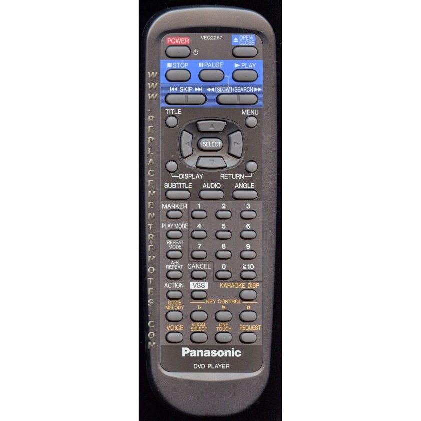 Panasonic VEQ2287 DVD Remote Control