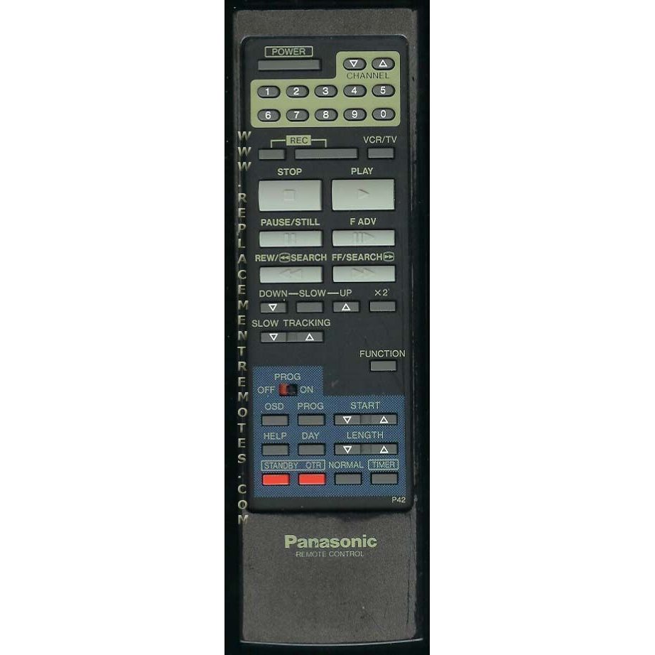 Panasonic VSQS0572 VCR Remote Control