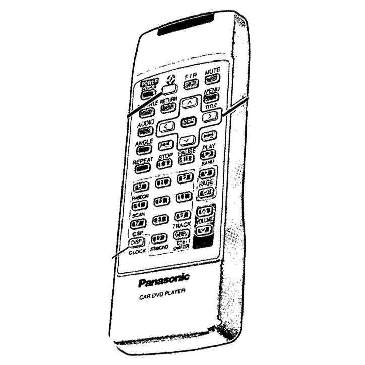 Panasonic YEFX9992255 Car Audio Remote Control