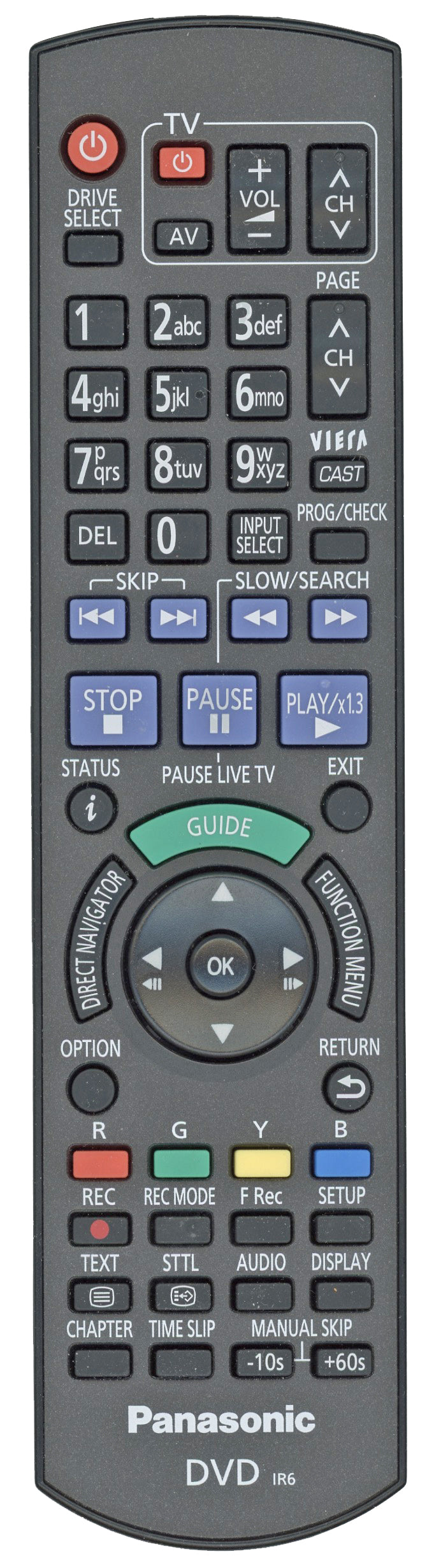 Panasonic N2QAYB000479 Blu-ray Remote Control