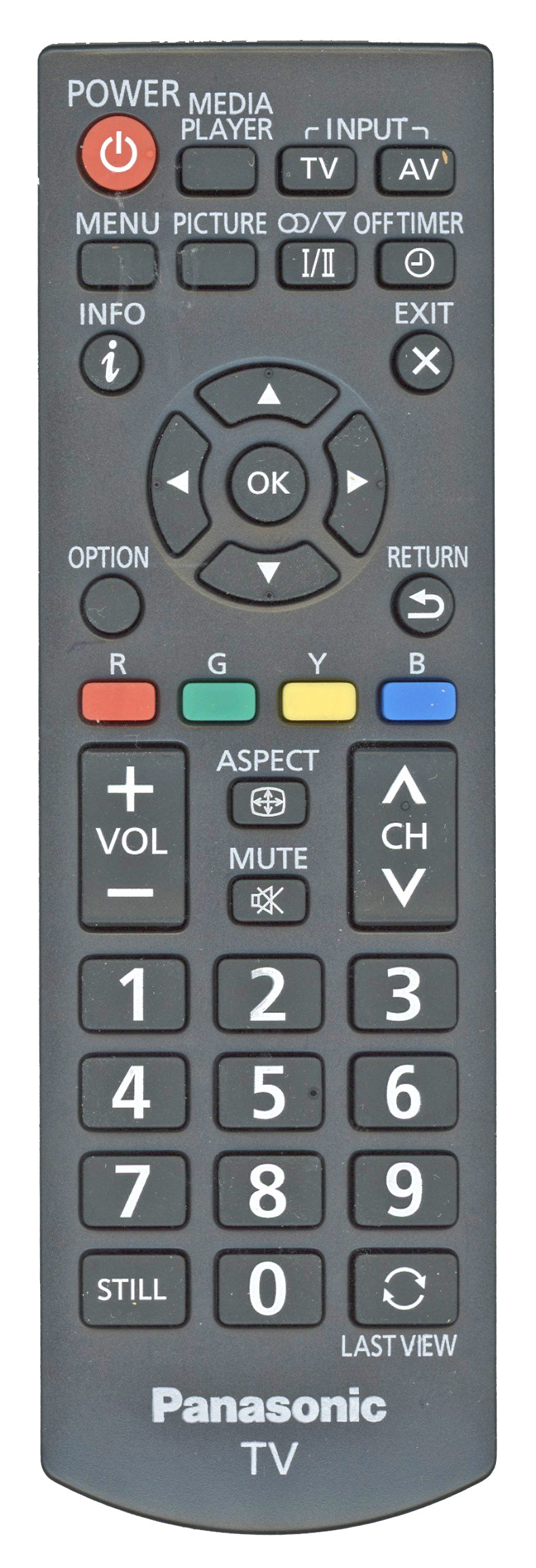 Panasonic N2QAYB000823 TV Remote Control