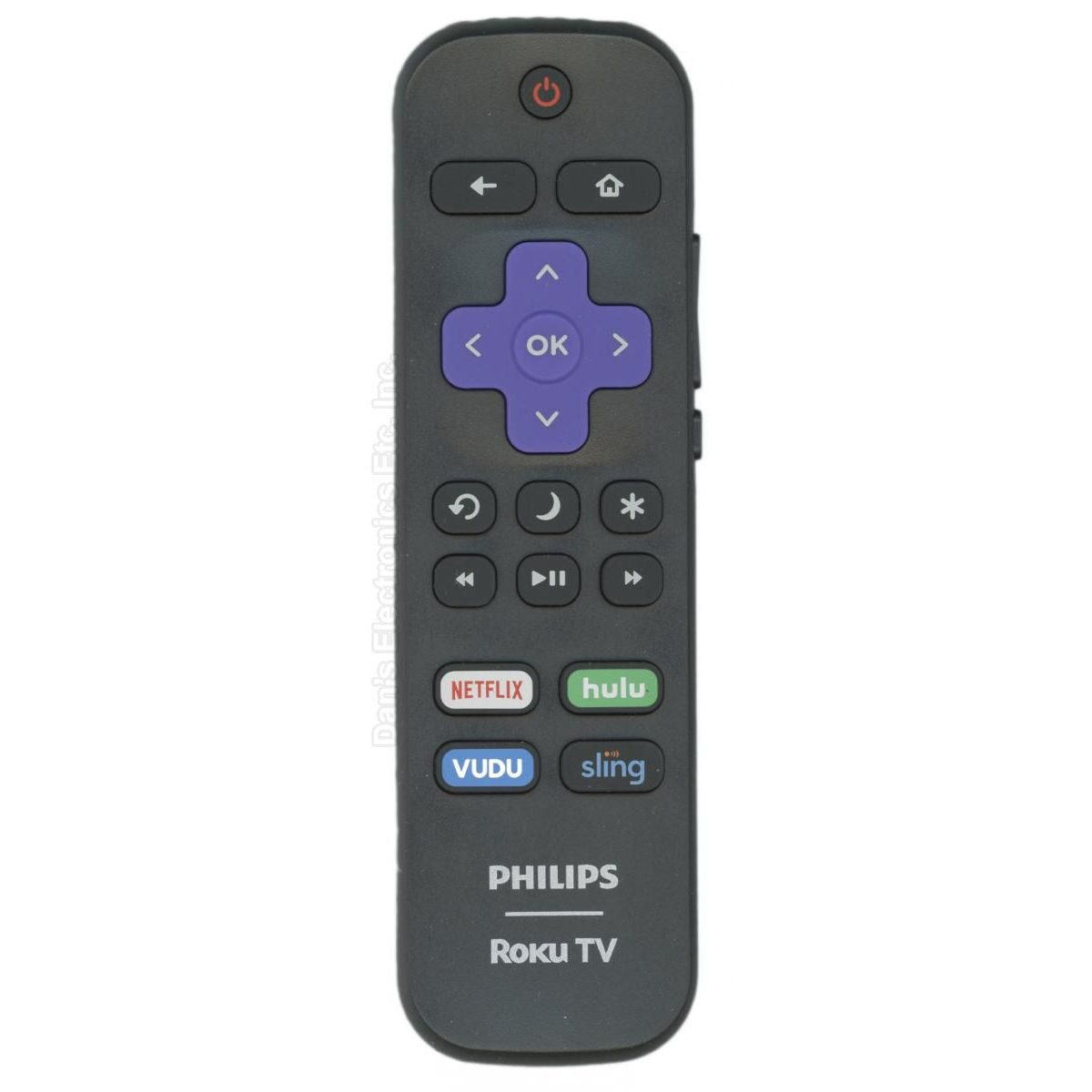 Télécommande Philips 101018E0025 pour téléviseur Roku - Netflix, Hulu, Vudu, Sling - 101018E0025