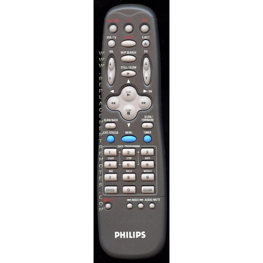 Philips 482221910524 VCR Remote Control