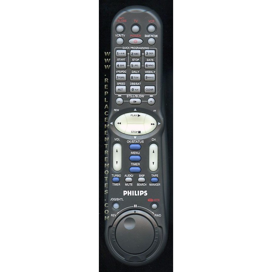 Philips 483521837295 VCR Remote Control