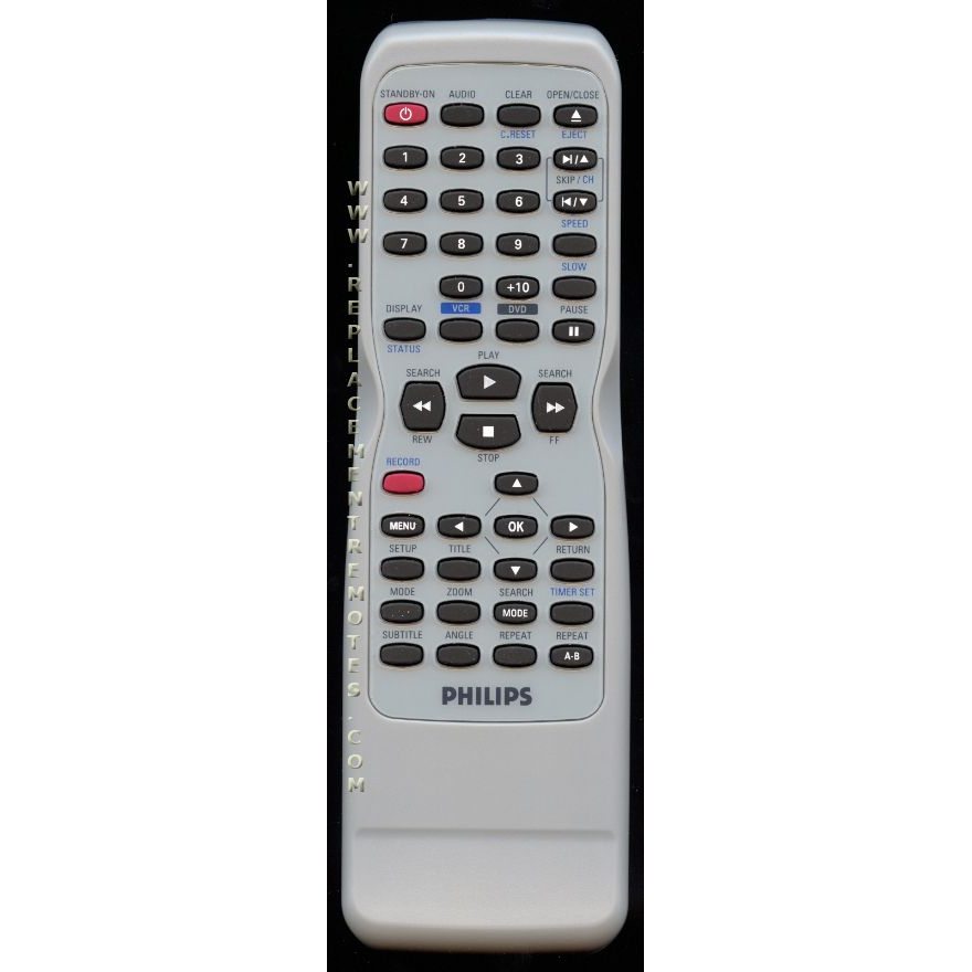 Philips 996500025344 DVD/VCR Remote Control