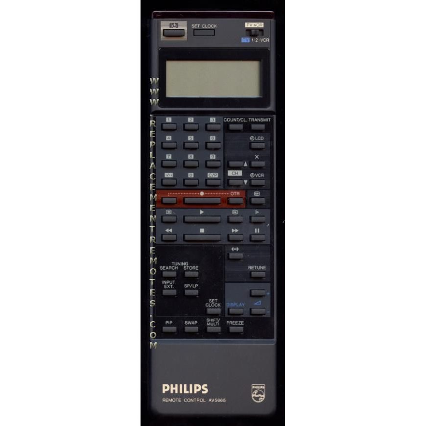 Philips AV5665 VCR Remote Control