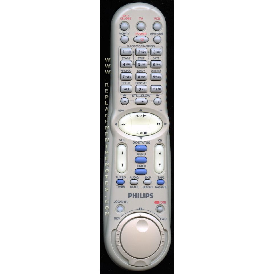 Philips LP20402012C VCR Remote Control