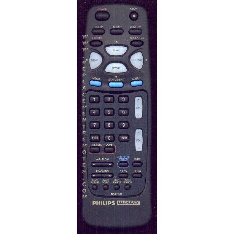 Philips-Magnavox N0401UD VCR Remote Control