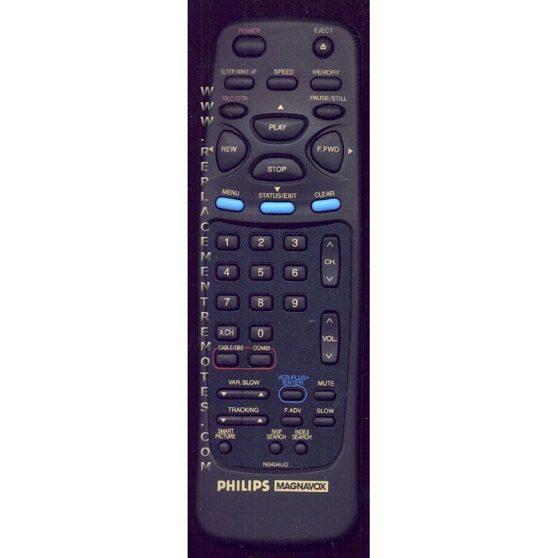 Philips-Magnavox N0404UD VCR Remote Control