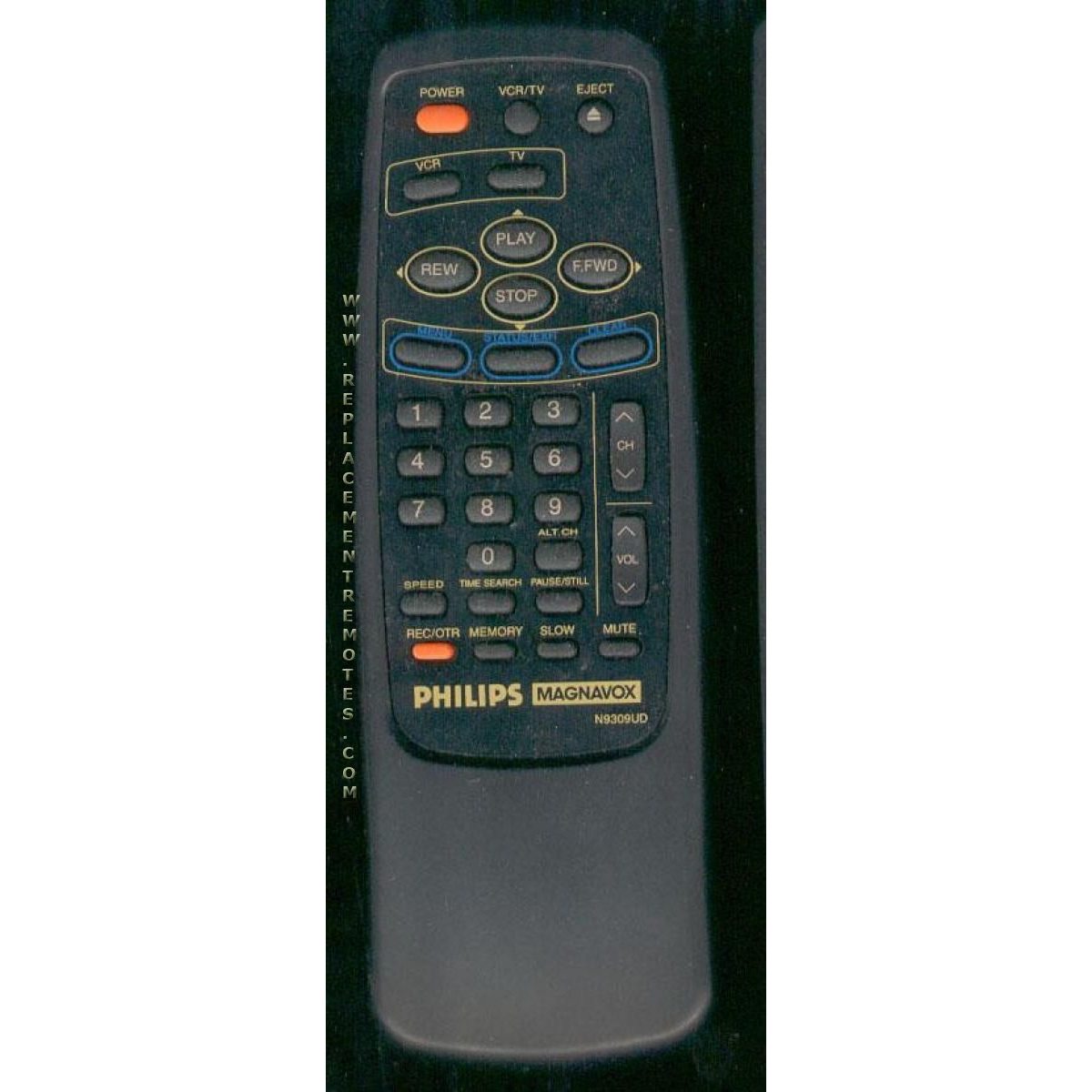 Philips-Magnavox N9309UD VCR Remote Control