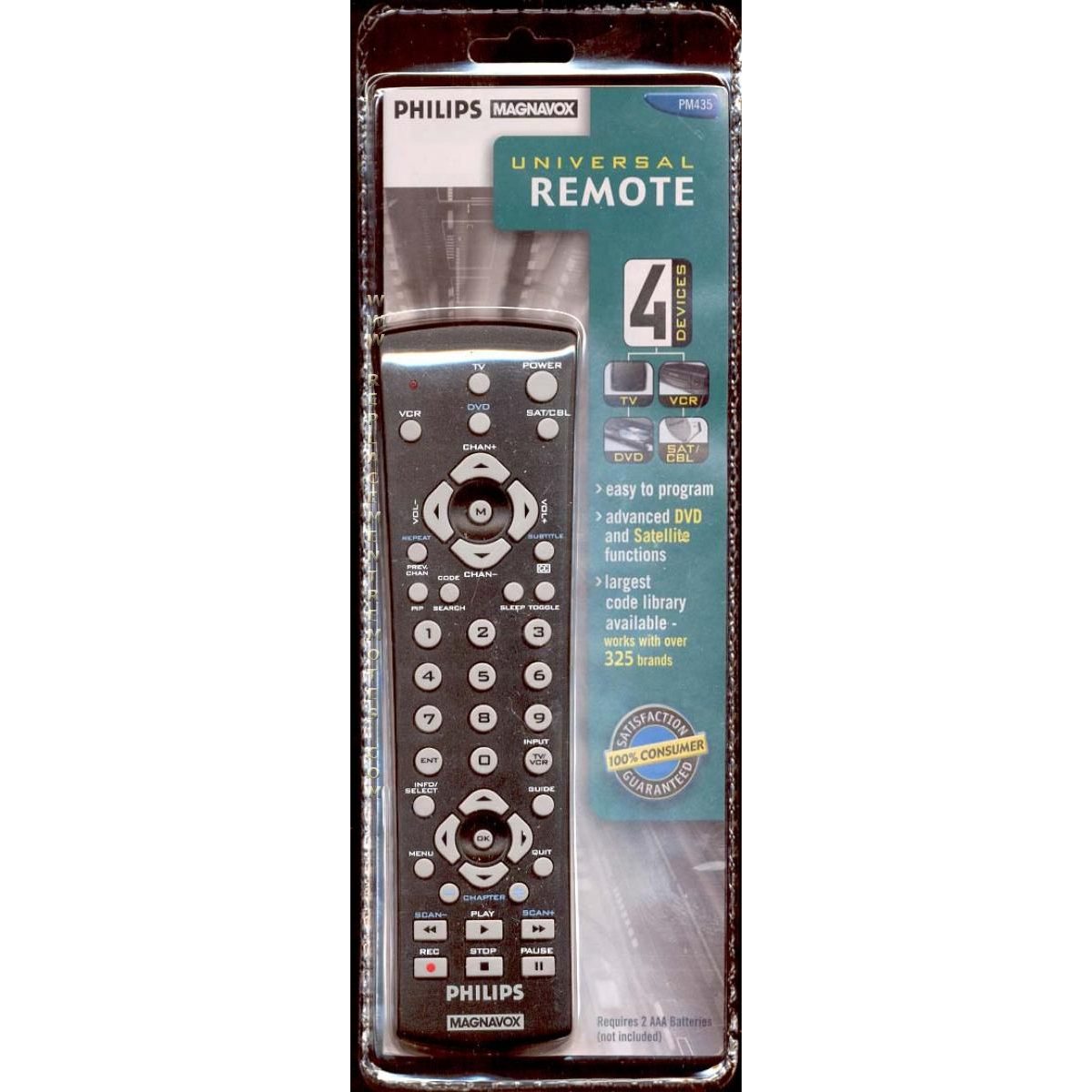 Philips-Magnavox PM435 4-Device Universal Remote Control