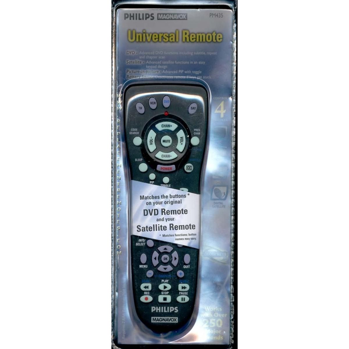 Philips-Magnavox PM435B 4-Device Universal Remote Control