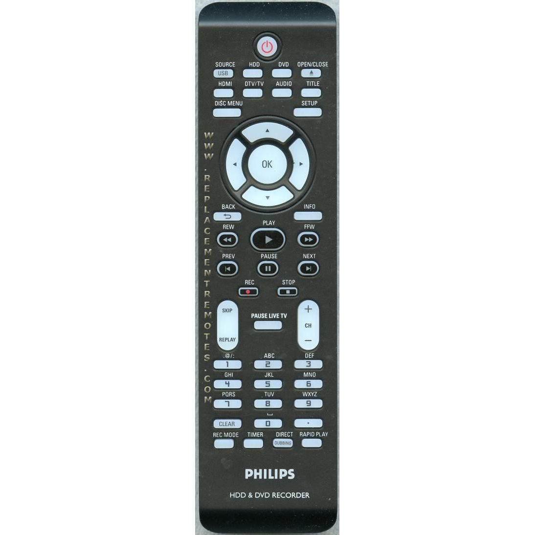 Philips NB526UD DVDR Remote Control