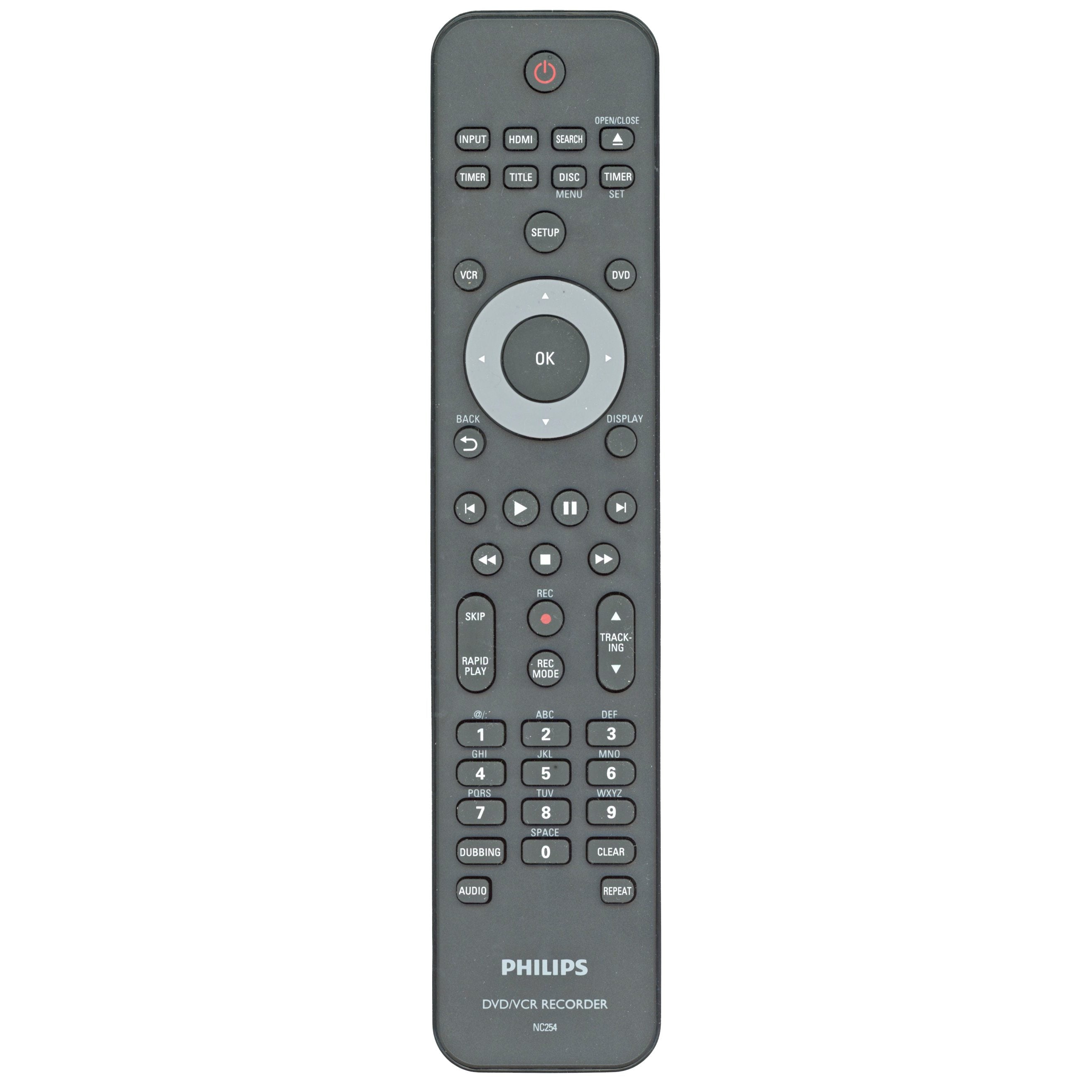 Philips NC254UH DVD/VCR DVDR Remote Control