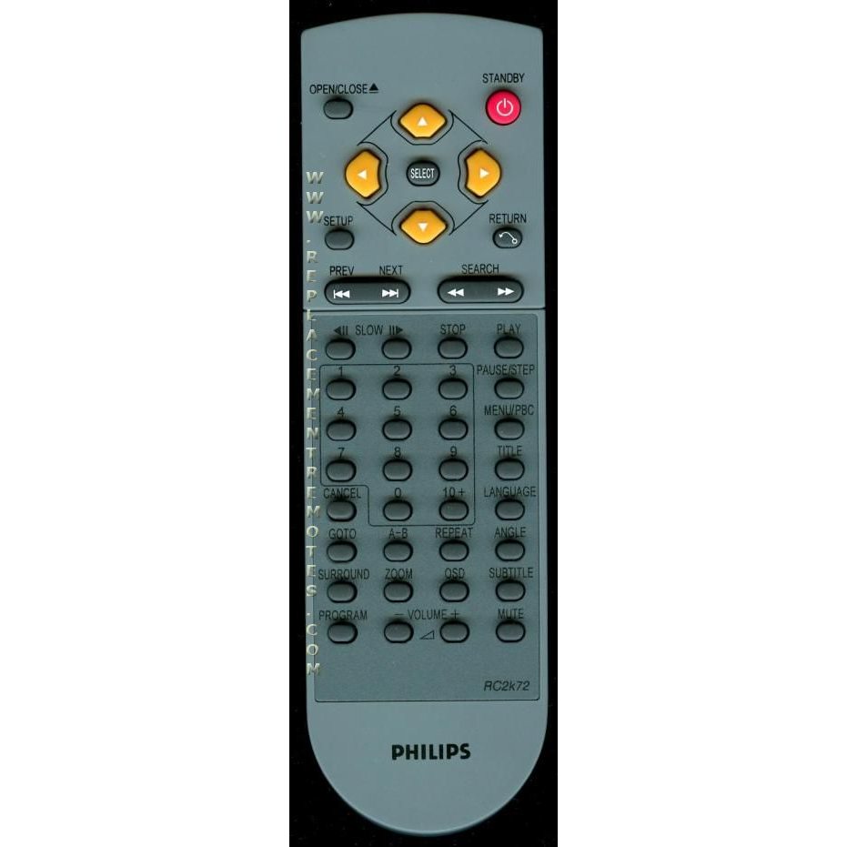 Philips RC2K72 DVD Remote Control