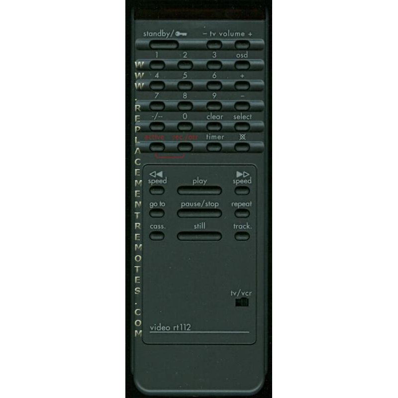 Philips RT112/212 VCR Remote Control