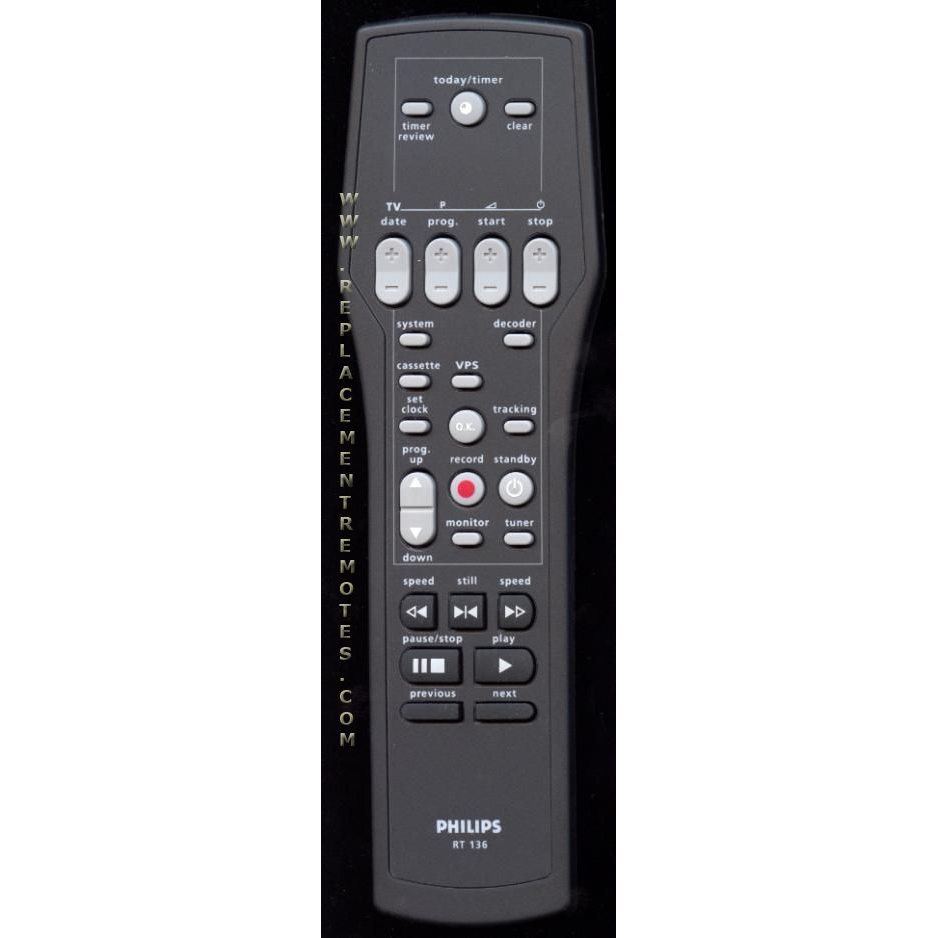 Philips RT136/413 Consumer Electronics Remote Control